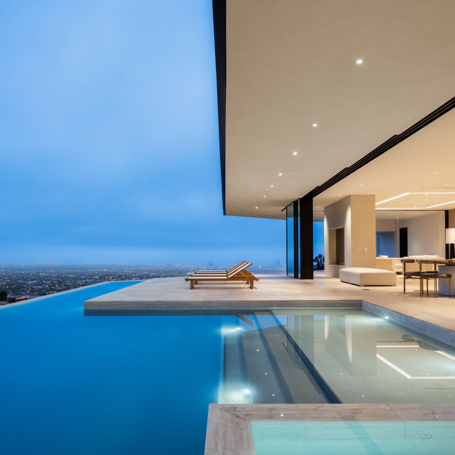 Styline THINLINE 2500 minimal frame sliding door with 3/4 inch profile in luxury residence