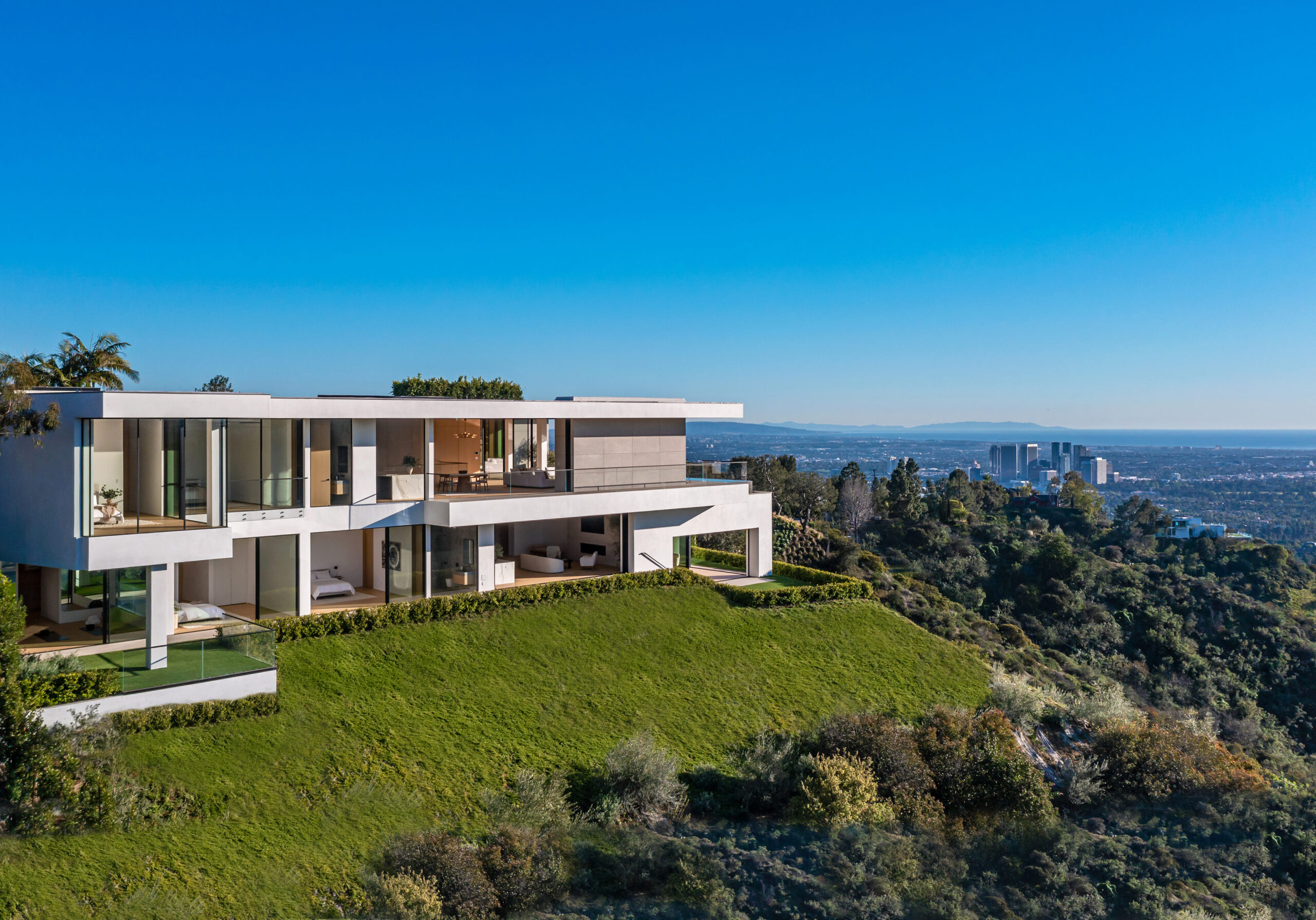 Modern architectural home with Styline minimal frame windows and clean geometric lines