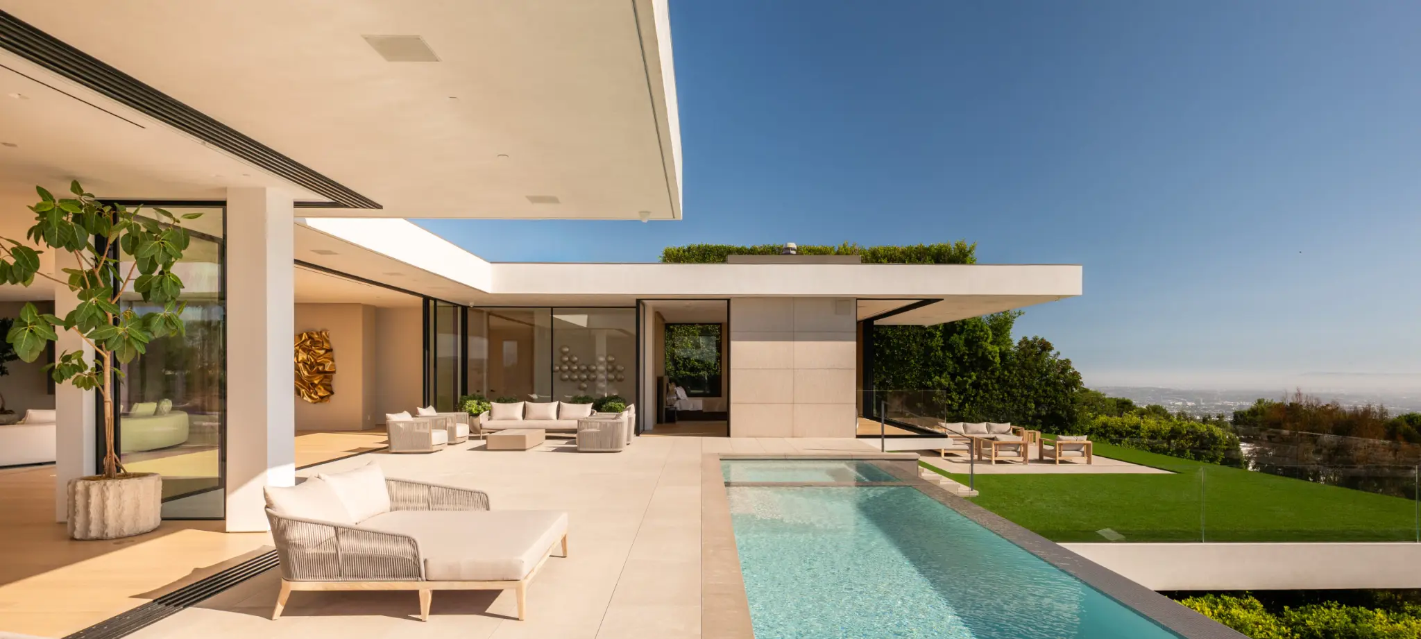 Contemporary Home — Sliding Glass Wall